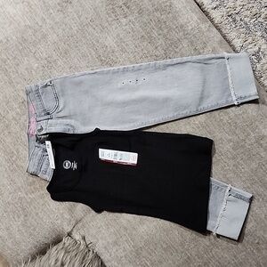 Tank top and denium jeans